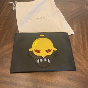 Stella McCartney Black Leather Clutch Large